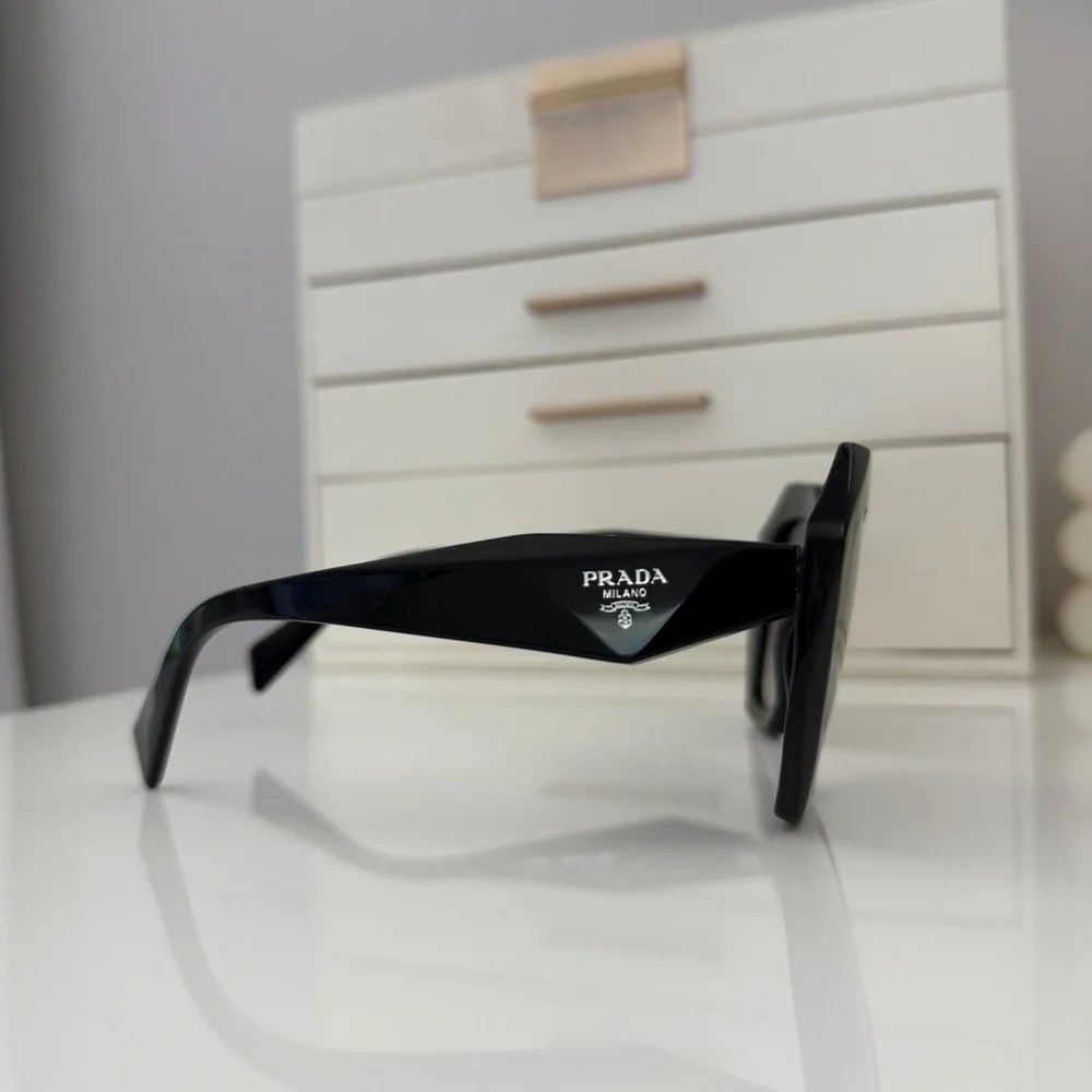 Prada Black Oversized Geometric Sunglasses - Picture 6 of 14